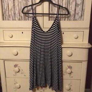 Black/White Striped Mini Dress